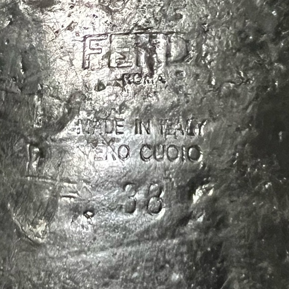 Authentic Fendi Leather Studded Loafer/Mule - Picture 9 of 10